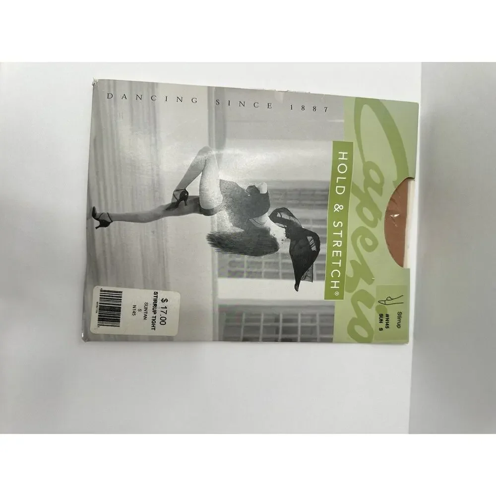 Women's Tights Size Small Capezio Hold and Stretch Stirrup Suntan N145 dance